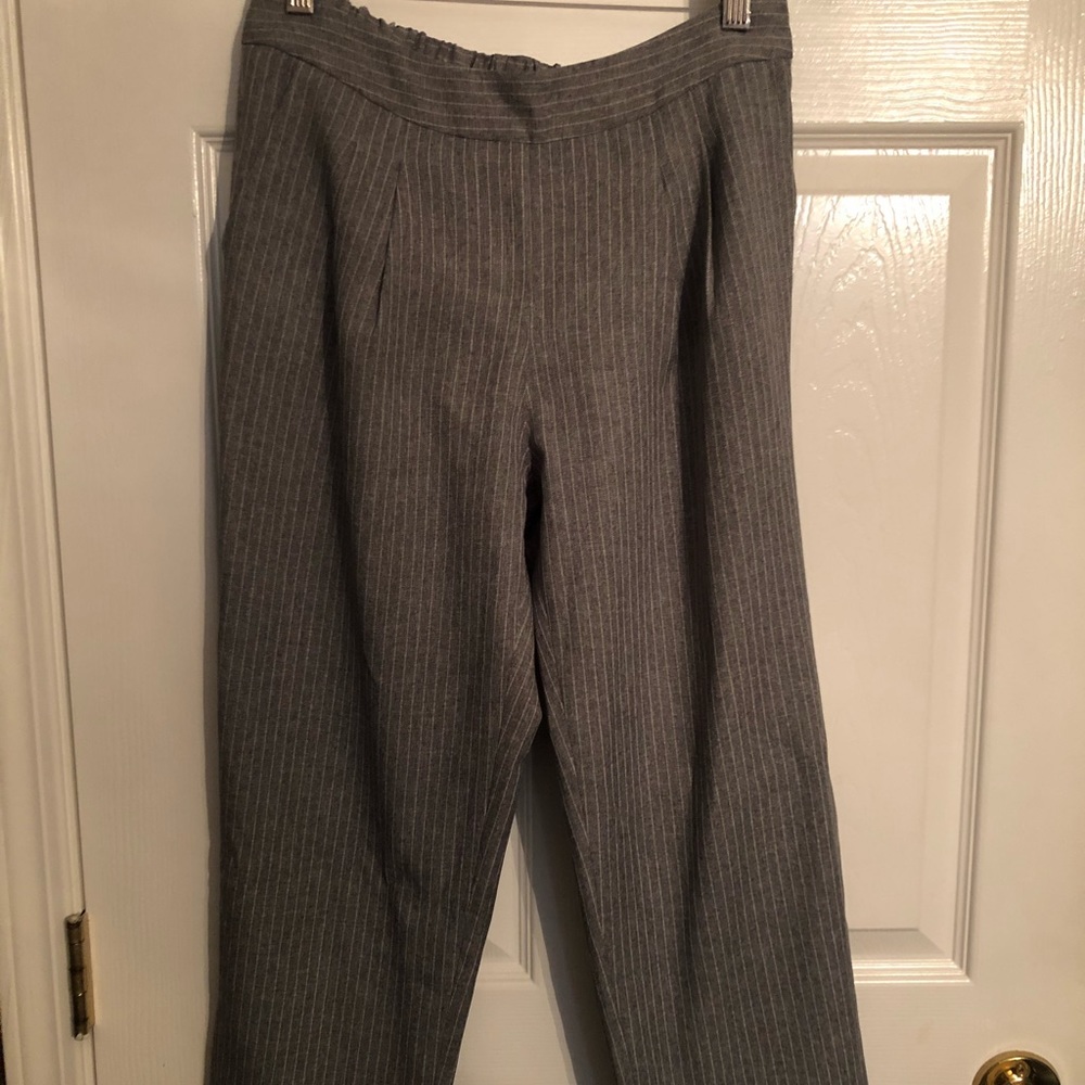 NWT Monk & Lou pinstripe Emmy pant - grey